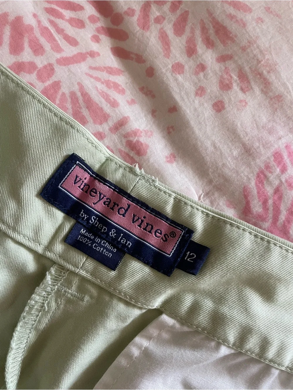 Vineyard Vines Pale Green Cotton Shorts